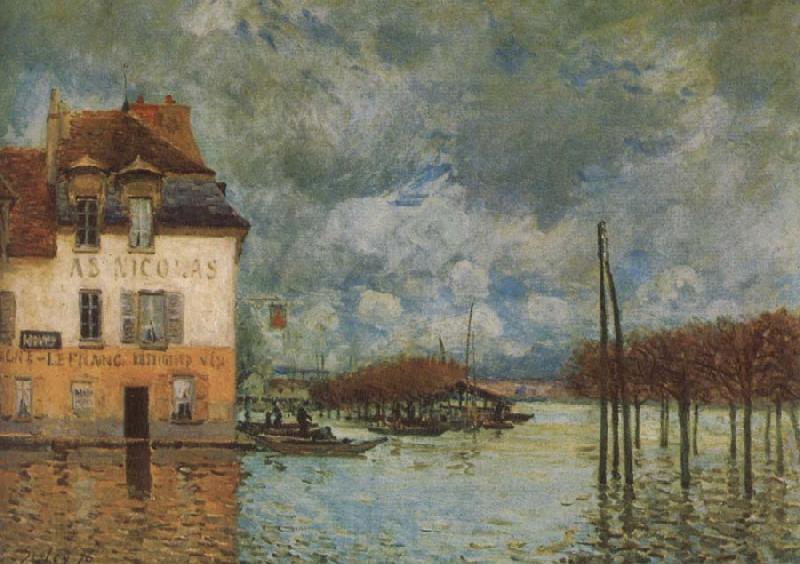 Alfred Sisley Flood at Port-Marly Spain oil painting art